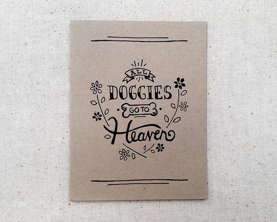 All Doggies Go to Heaven Sympathy Card
