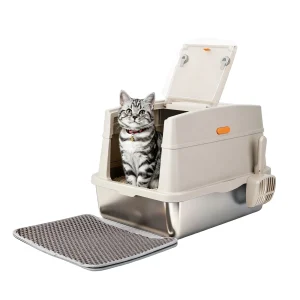 All For Paws Stainless Steel Cat Litter Box Base, Durable & Easy to Clean
