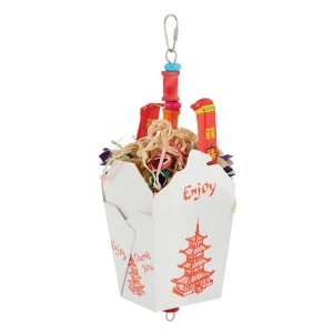 All Living Things® Chinese Takeout Bird Toy - Foraging Toy for Small & Medium Pet Birds