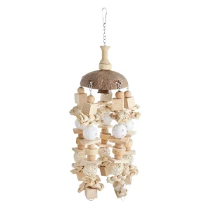 All Living Things® Pet Bird Hanging Coconut Toy - Chew Toy for Large & Extra Large Pet Birds