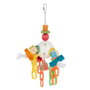 All Living Things® Plastic Ball and Chains Chew Bird Toy - Chew Toy for Large Pet Birds