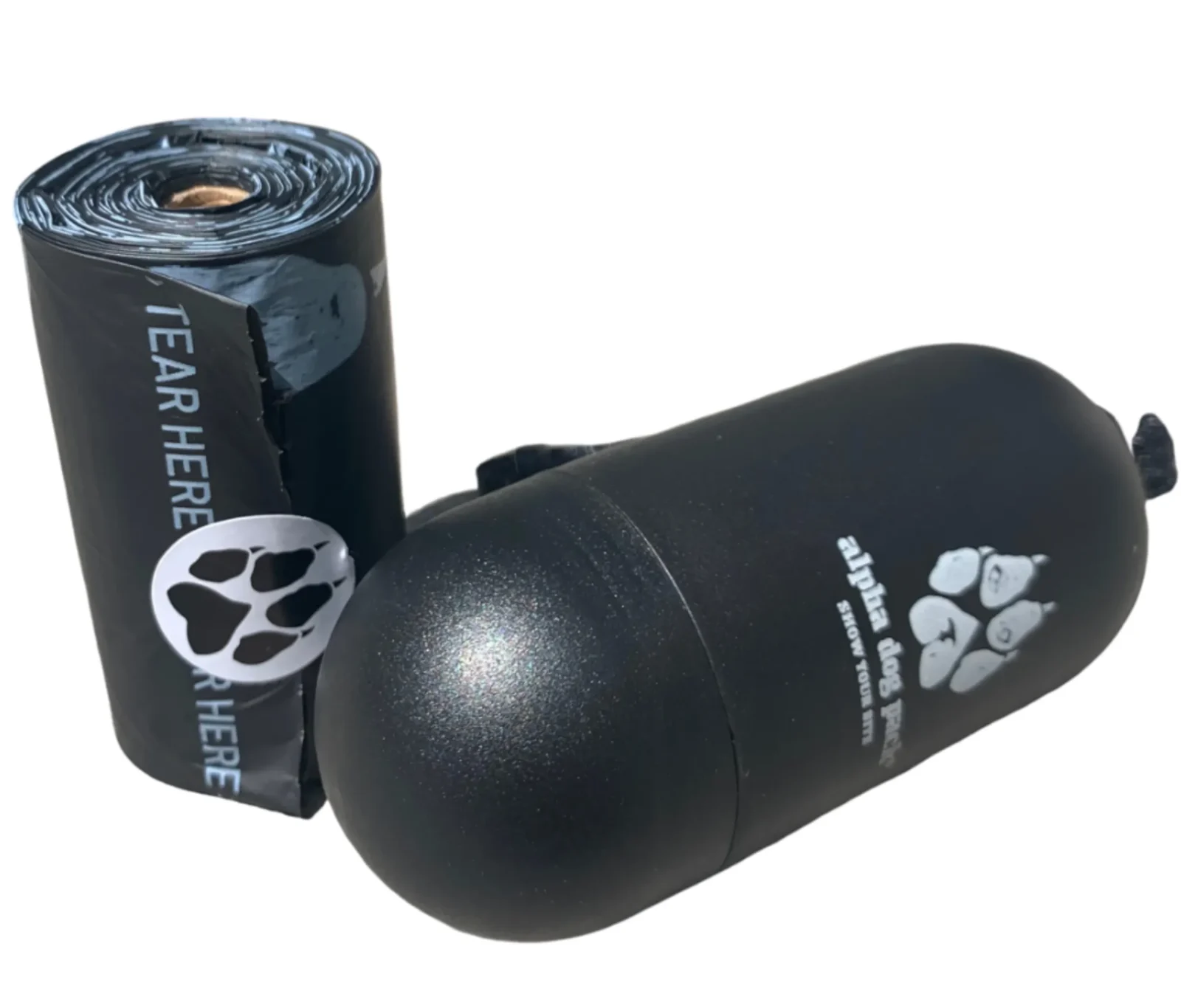 Alpha Dog Pack Compostable Poop Bag Dispenser - Pill-Shaped Dog Leash Attachment - 15 ASTM Certified Bags - Image 2