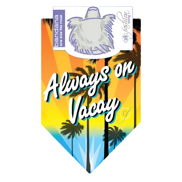 Always on Vacay Dog Bandana by Dog Fashion Living - Image 2