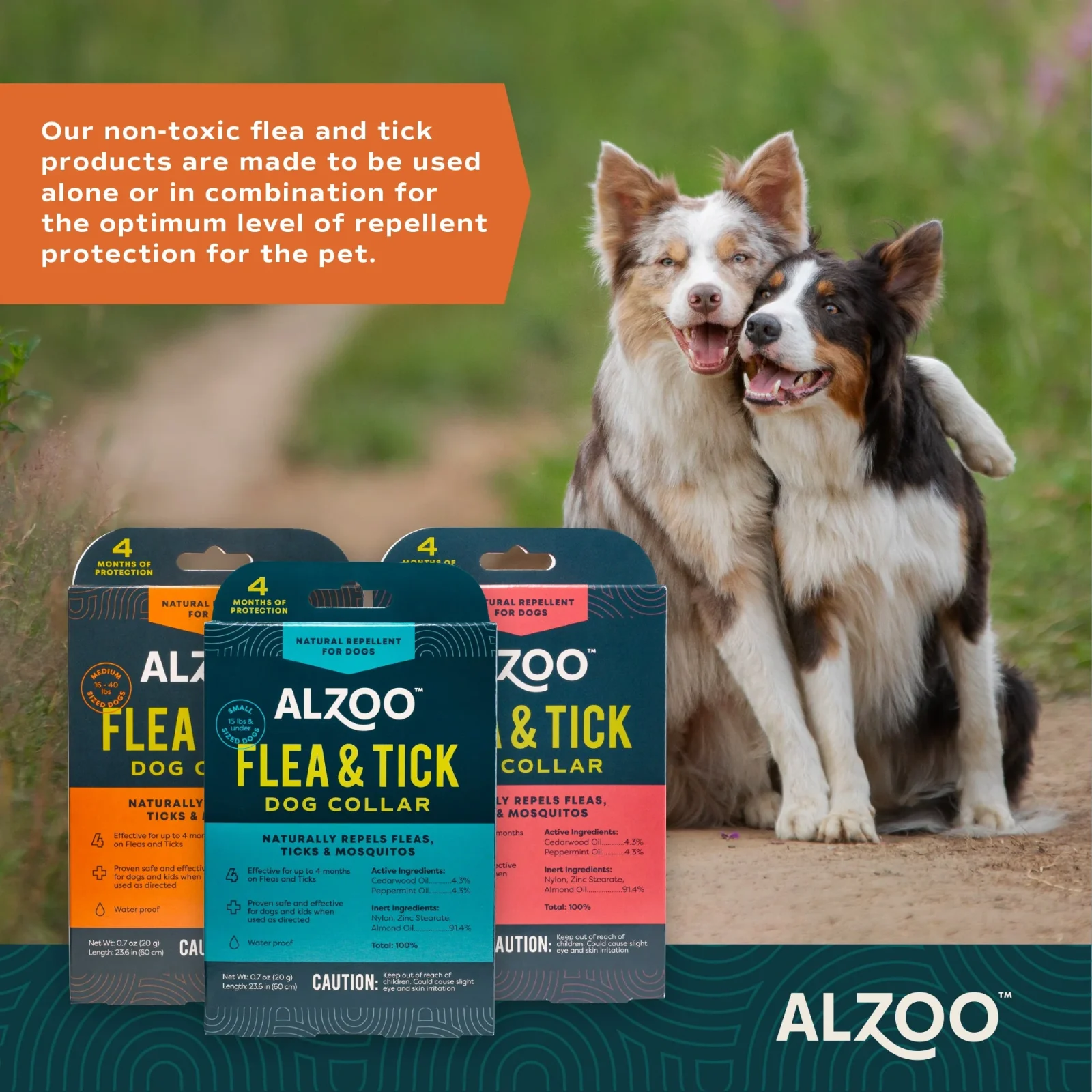 Alzoo Plant Based Flea & Tick Collar Medium Dog 26.6In. - Image 2
