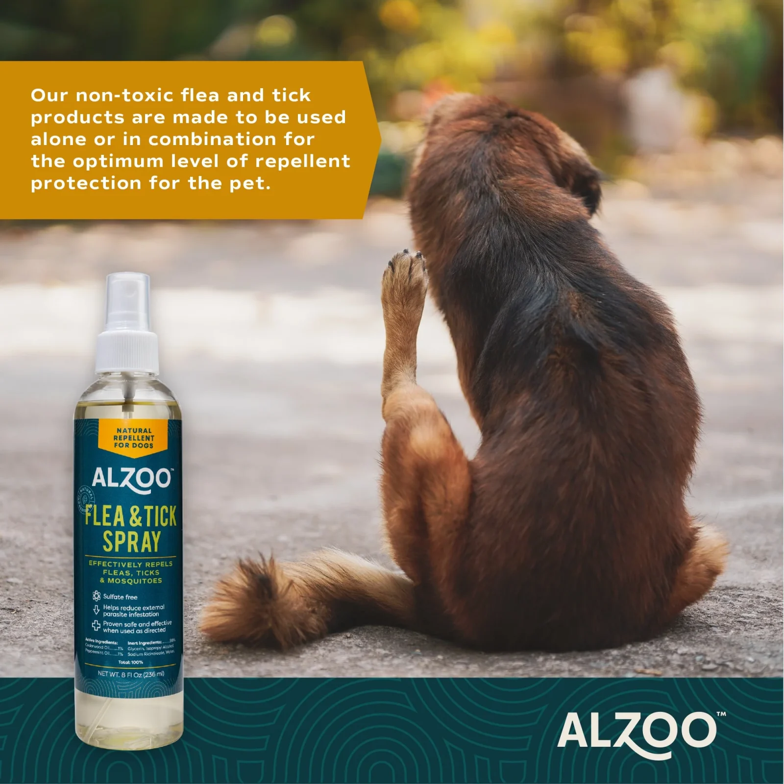 Alzoo Plant Based Flea & Tick Spray 8oz. - Image 2
