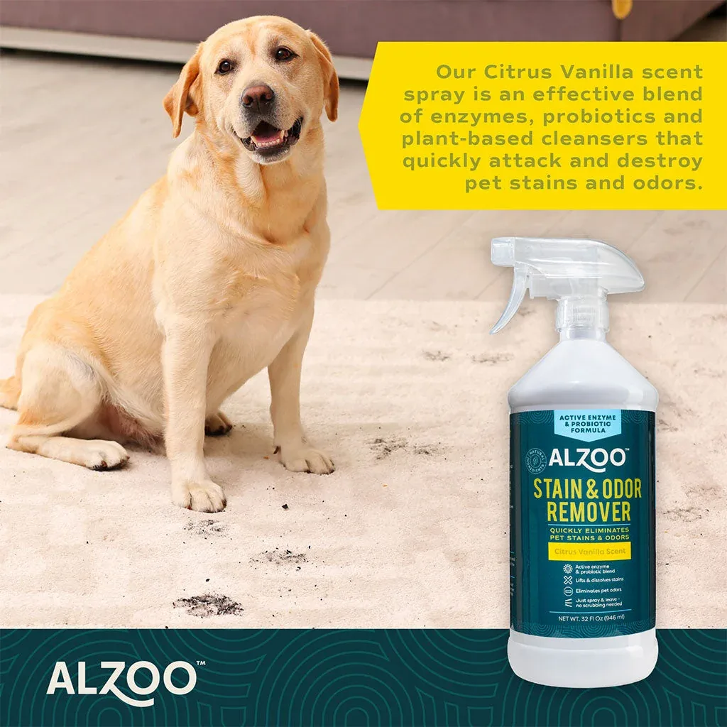 Alzoo Stain & Odor Remover Spray Cirtus Vanilla 32oz. - Image 2