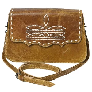 American Darling Leather with Boot Stitch Crossbody