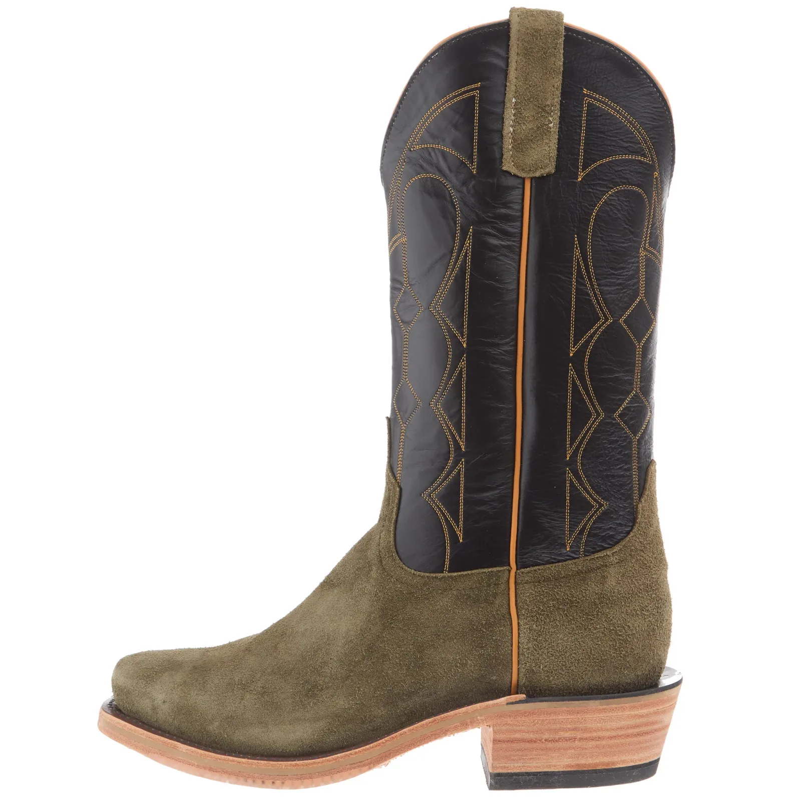 Anderson Bean Men`s AB Ride Ready Military Green Roughout Vamp 13in Black Glove Top - Image 2