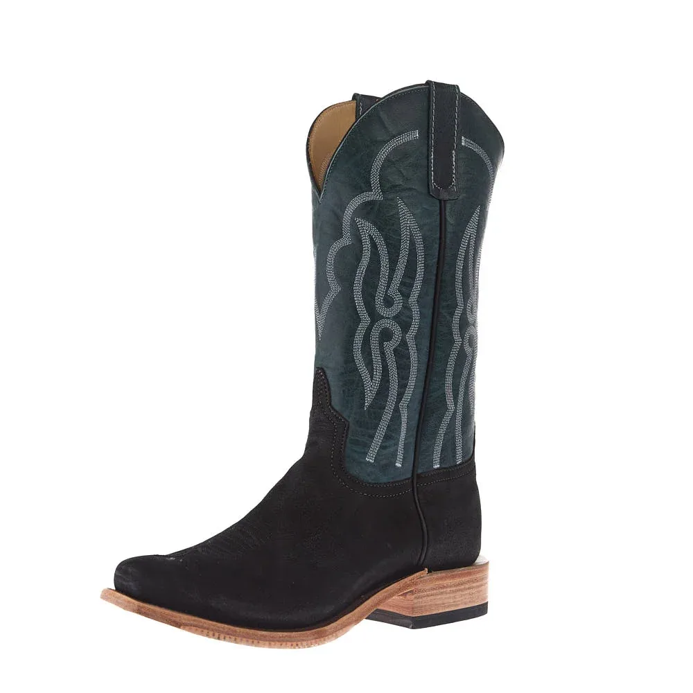Anderson Bean Men's Ride Ready Lite Black Suave Goat Vamp 13in Teal Fainting Goat Top