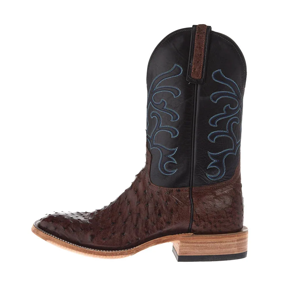 Anderson Bean Men's Ride Ready Lite Cafe Americano Full Quill Ostrich Vamp 11in Black Calf Top - Image 2