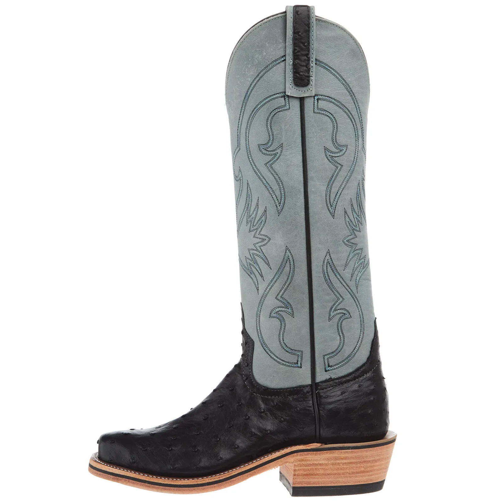 Anderson Bean Women`s AB Ride Ready Black FQ Ostrich Vamp 15In Castle Rock Buffamonte Top - Image 2