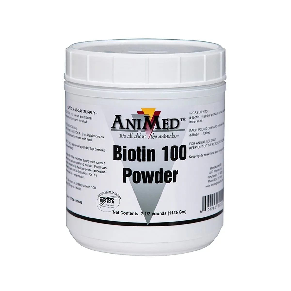 AniMed Biotin 100 Powder Supplement