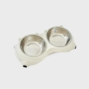 Anti Slip Base Double Cat Food Bowl