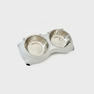 Anti Slip Base Double Cat Food Bowl