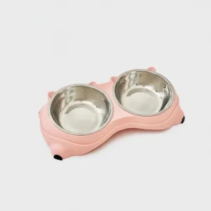 Anti Slip Base Double Cat Food Bowl