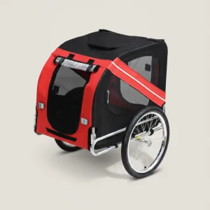 Aosom Dog Bike Trailer Pet Cart Bicycle Wagon Cargo Carrier Attachment For Travel With 3 Entrances Large