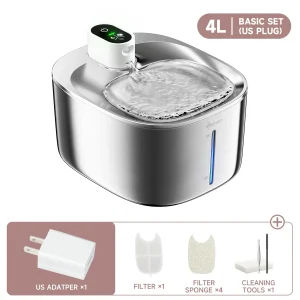 APETDOLA 4L Wireless Cat Water Fountain Auto Sensor Drinking Fountain For Cats Dog Drinker Pet Water Dispenser