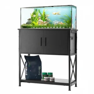 Aquarium Stand, 29 Gallon Fish Tank Stand, 28.7 X 16.5 X 30 In Steel And MDF Turtle Tank Stand, 242.5 Lbs Load