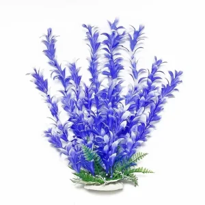 Aquatop Bacopa Aquarium Plant with Weighted Base Blue, White 6 in