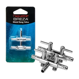 Aquatop BREZA Metal Gang Valve 4Way, Silver, 1ea