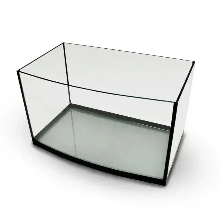 Aquatop EuroStyle Bowfront Glass Aquarium Black, Clear