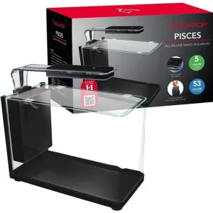 Aquatop Pisces Modern Bullet Shapped Glass Aquarium