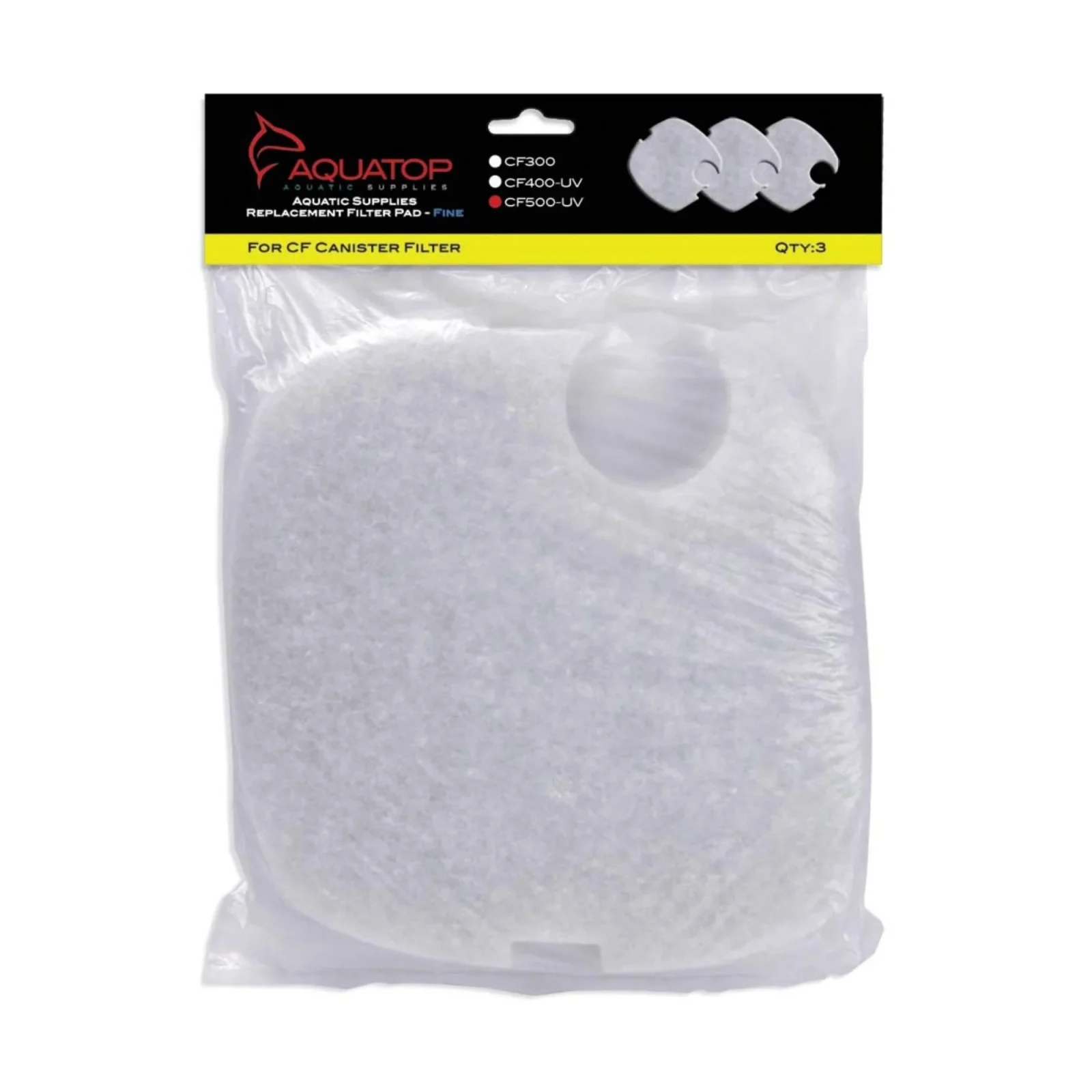 Aquatop Replacement Filter Sponge for CF Series Filters For CF500UV, White, 1ea/3 pk