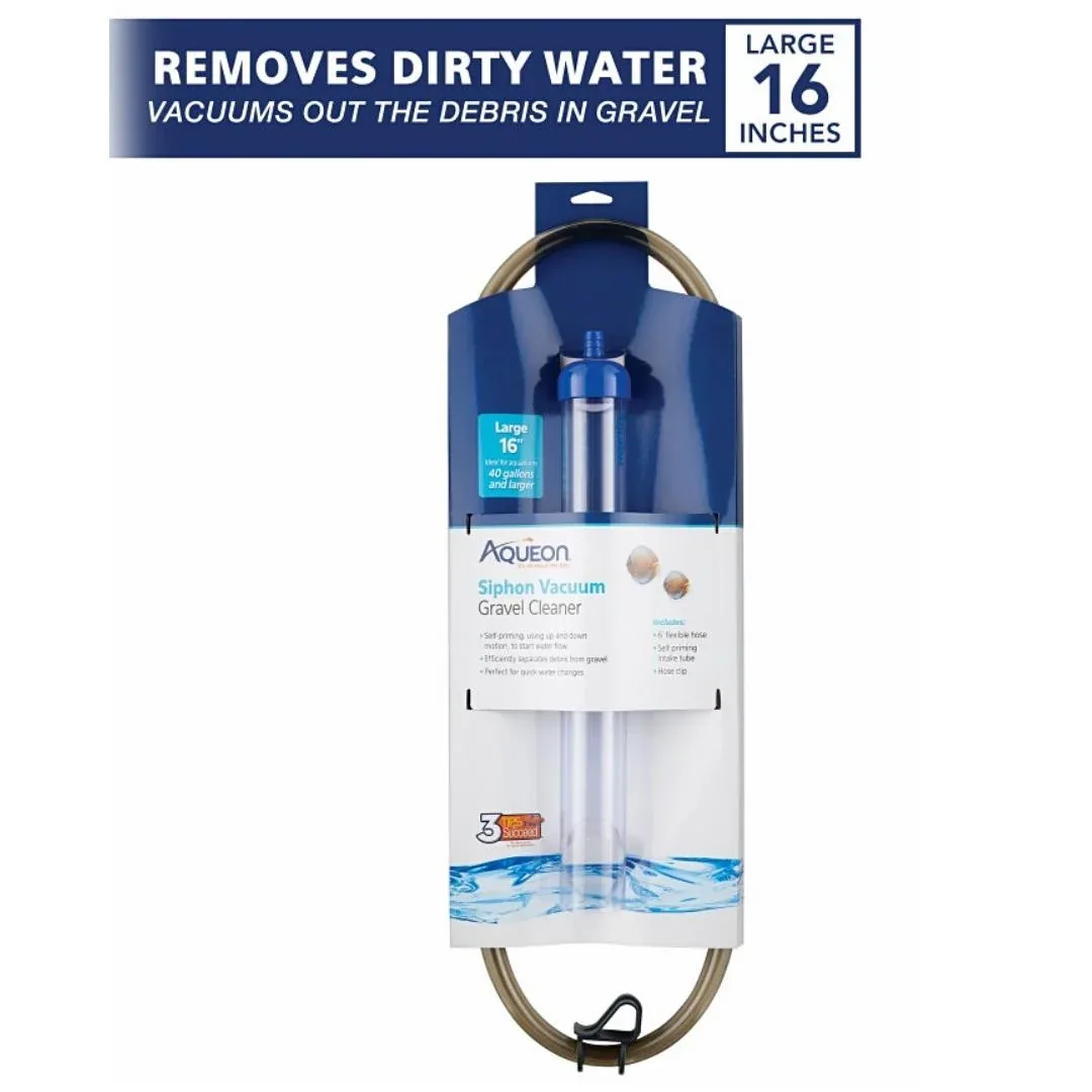 Aqueon Aquarium Siphon Vacuum Gravel Cleaner No Bulb, 1ea/Large 16 in