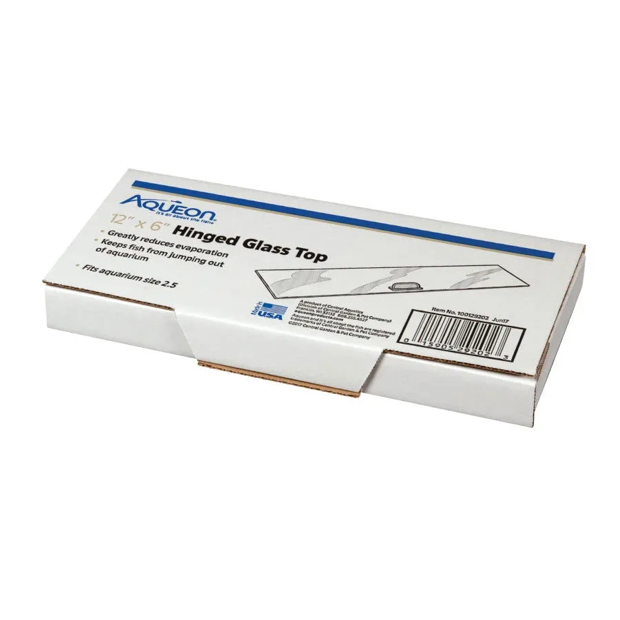 Aqueon Hinged Glass Tops 1 Pack, 1ea/12 X 6 in