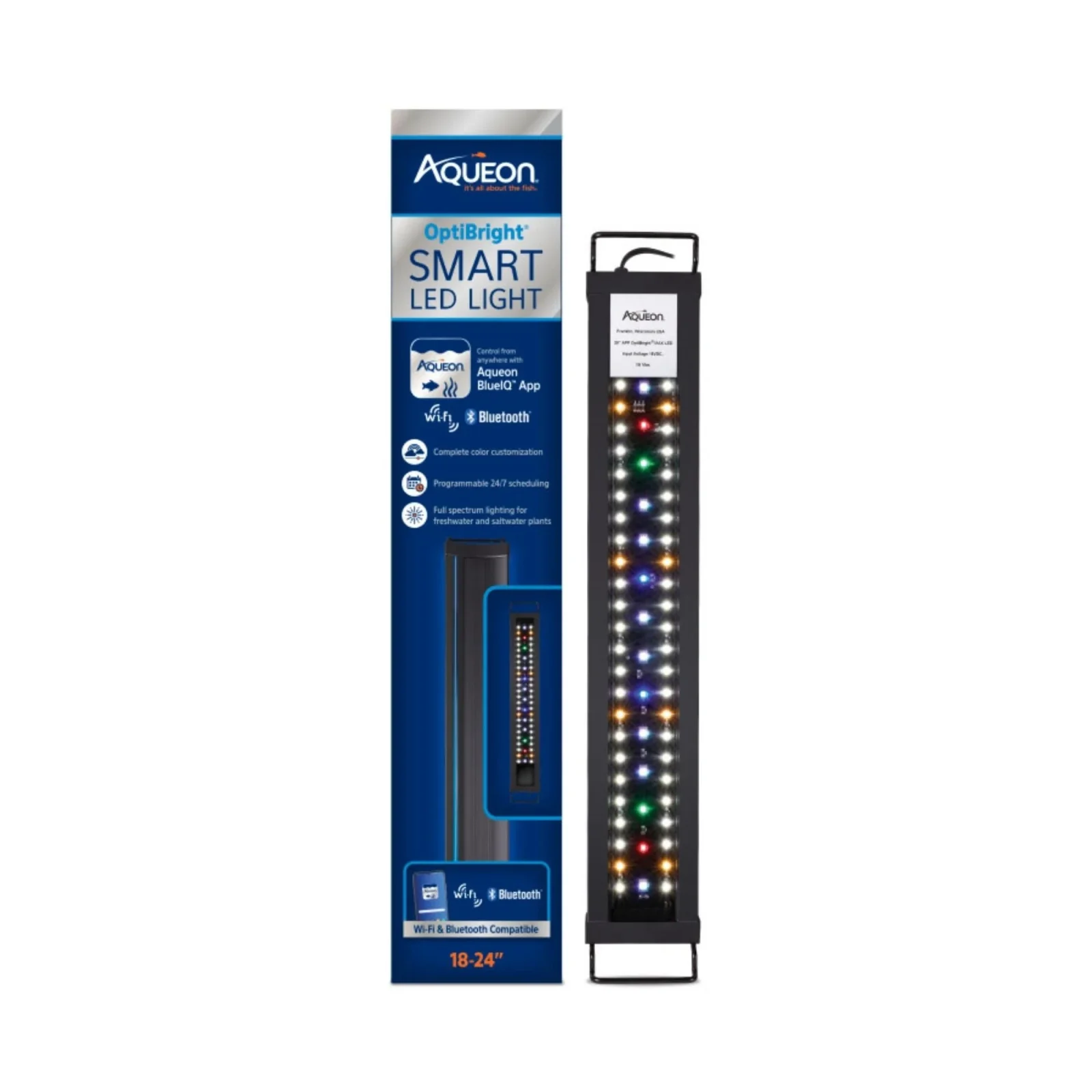 Aqueon OptiBright Smart LED Light Fixture 1ea/18 - 24 in.