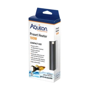 Aqueon Preset Aquarium Heater 1ea/Black, 100 W, Up To 30 gal