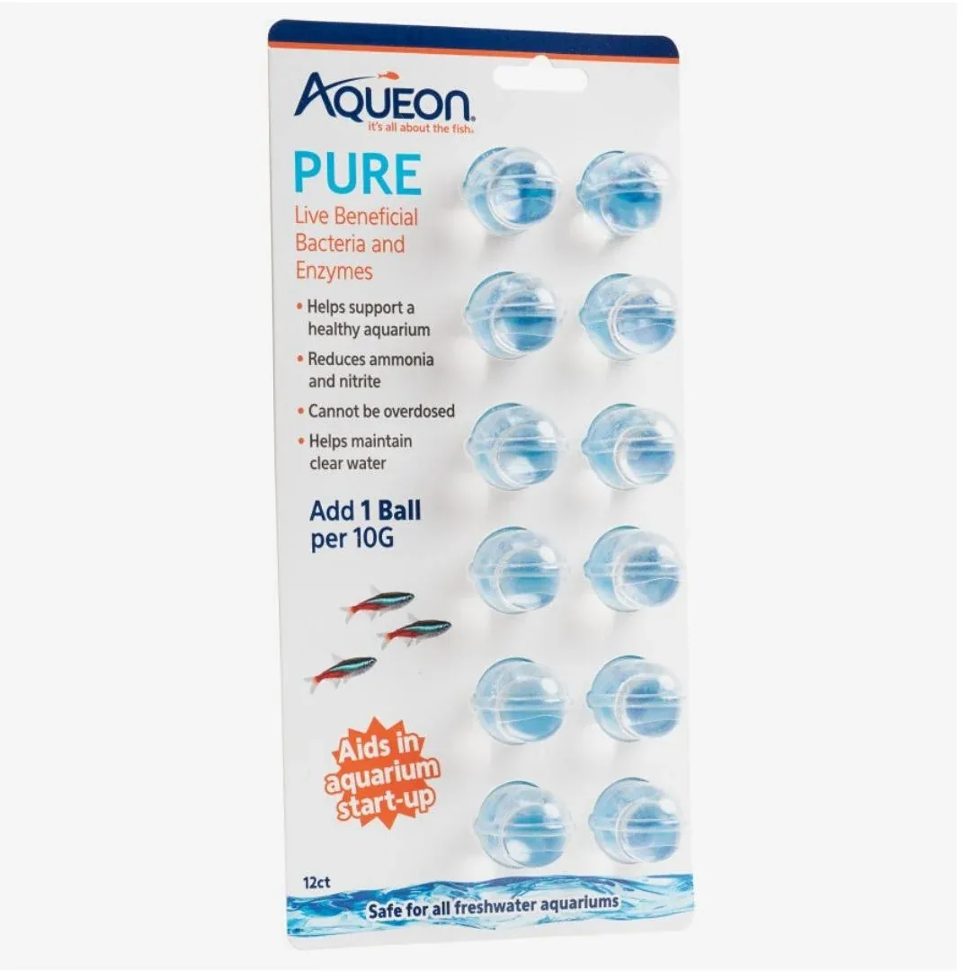 Aqueon PURE Live Beneficial Bacteria 12 Pack, 6ea/10 gal