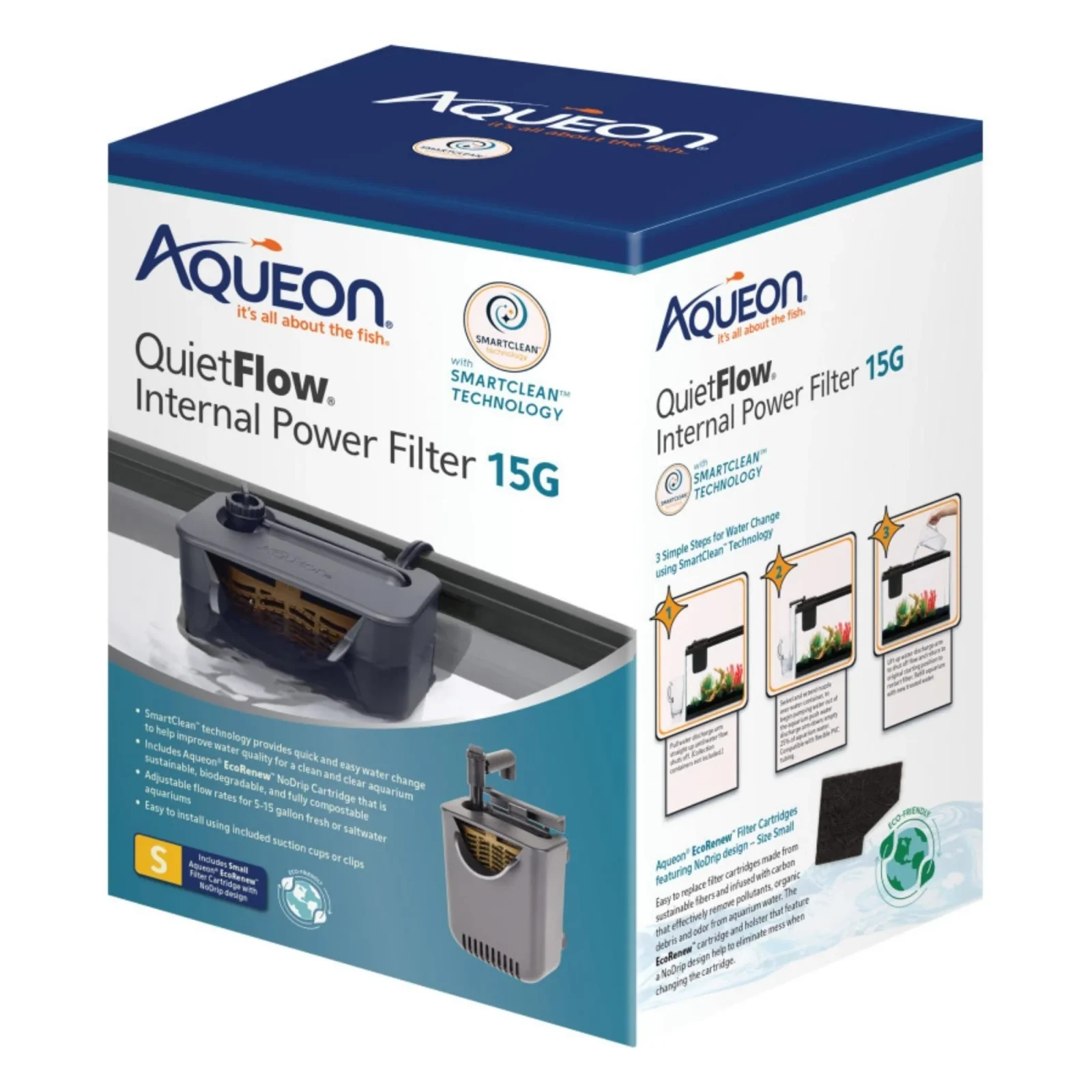 Aqueon QuietFlow Internal Filter with SmartClean Technology 1ea/SMall
