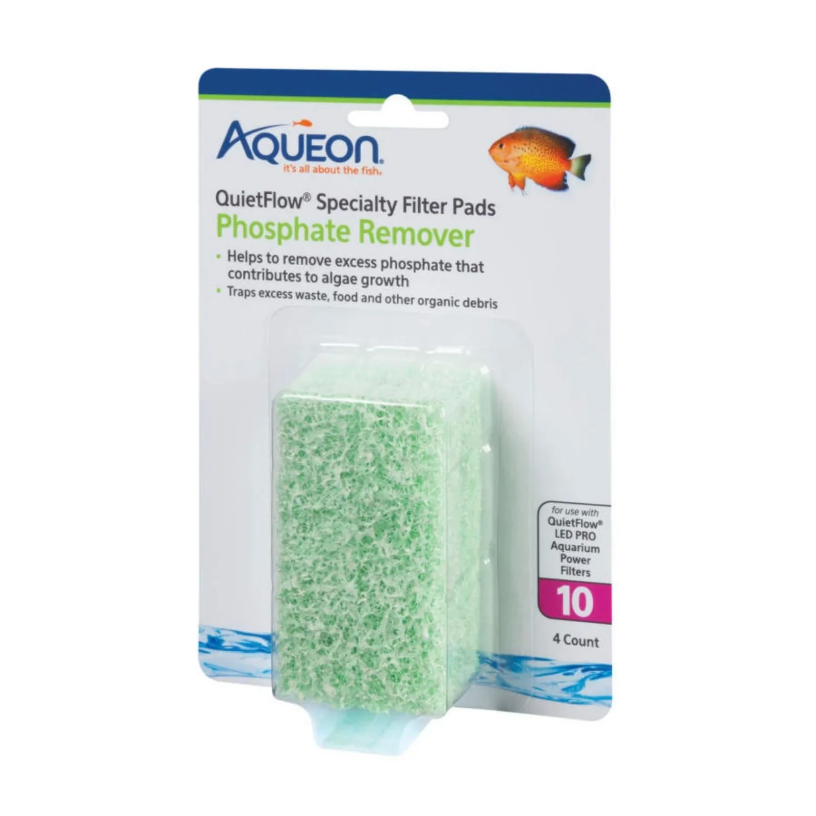 Aqueon Replacement Specialty Filter Pads Phosphate Remover, 1ea/10