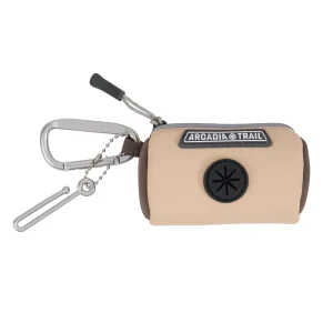 Arcadia Trail® Dog Poop Bag Dispenser - Tan & Gray - Includes 15 Poop Bags