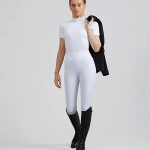 Aresso Ladies Full Seat Gel Riding Tights White