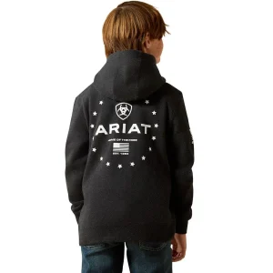 Ariat Boy's Charcoal Sponsor Patriot Hoodie