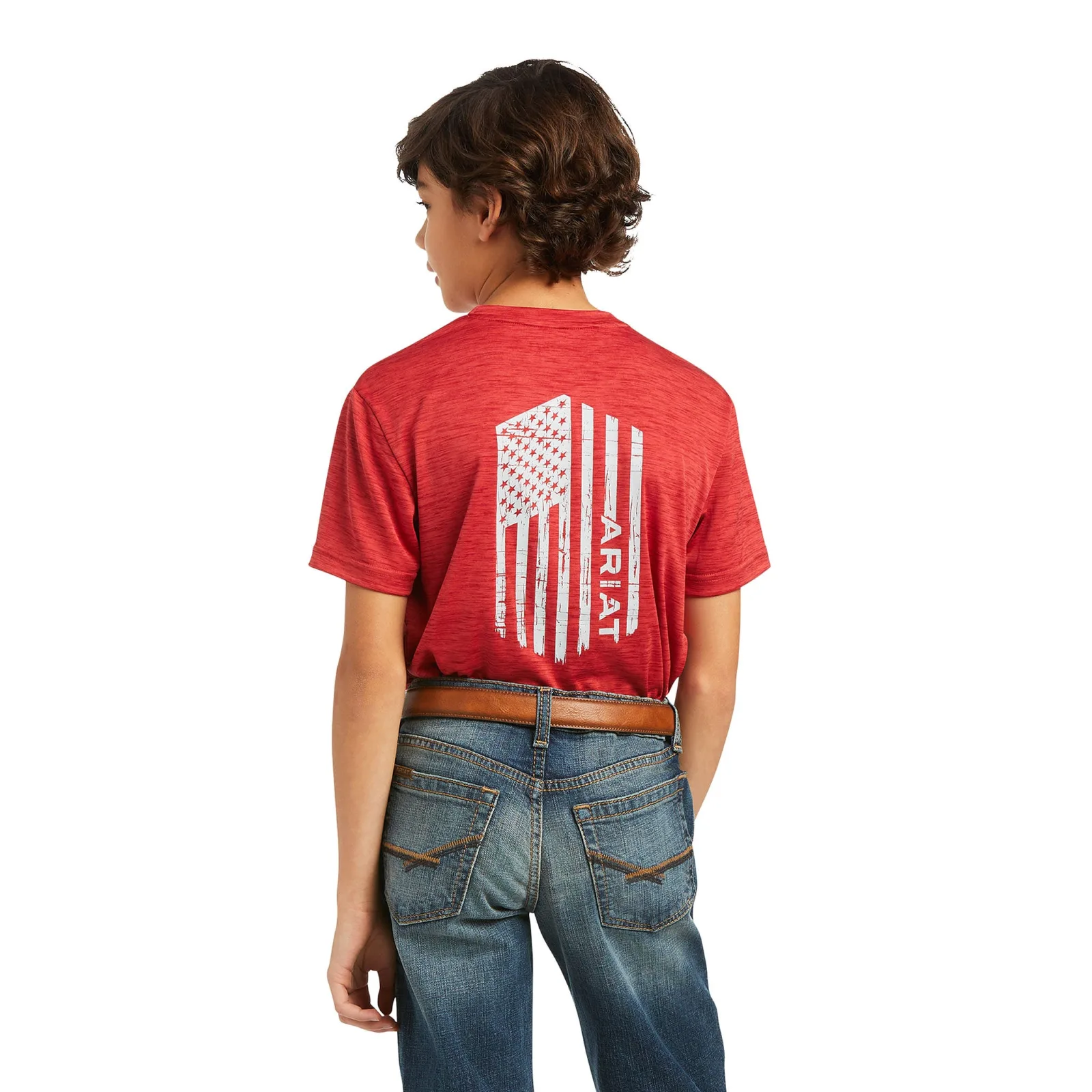 Ariat Boys Charger Flag Scooter Tee - Image 2