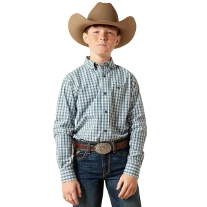 Ariat Boy's Dark Teal Pro Series Townes Shirt