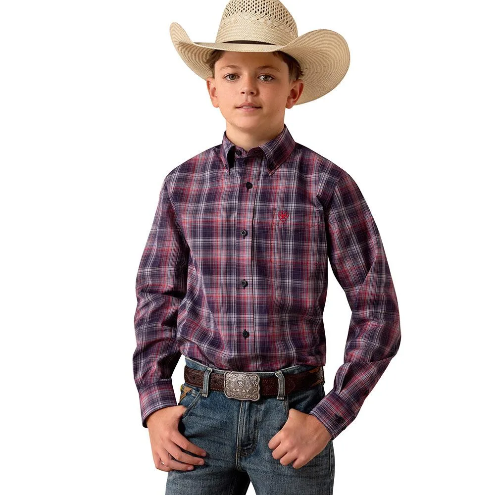 Ariat Boy's Evening Blue Pro Series Blaze Shirt