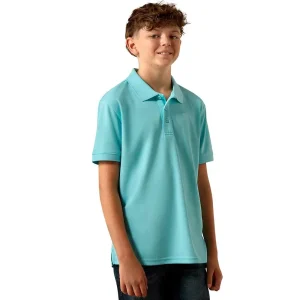 Ariat Boy's Tek Angel Blue Polo
