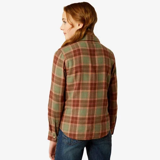 Ariat Girls' Ava Oakwood Plaid Top - Image 2