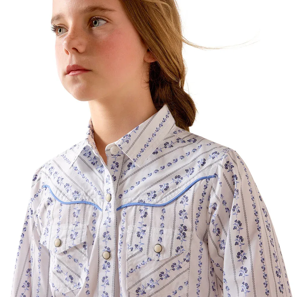 Ariat Girl's Blossom Stripe Grace Shirt - Image 2