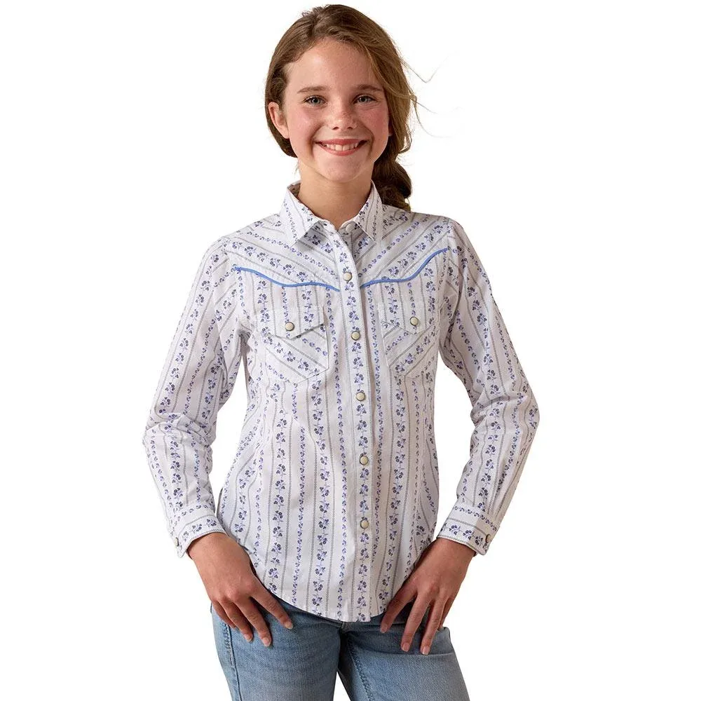 Ariat Girl's Blossom Stripe Grace Shirt
