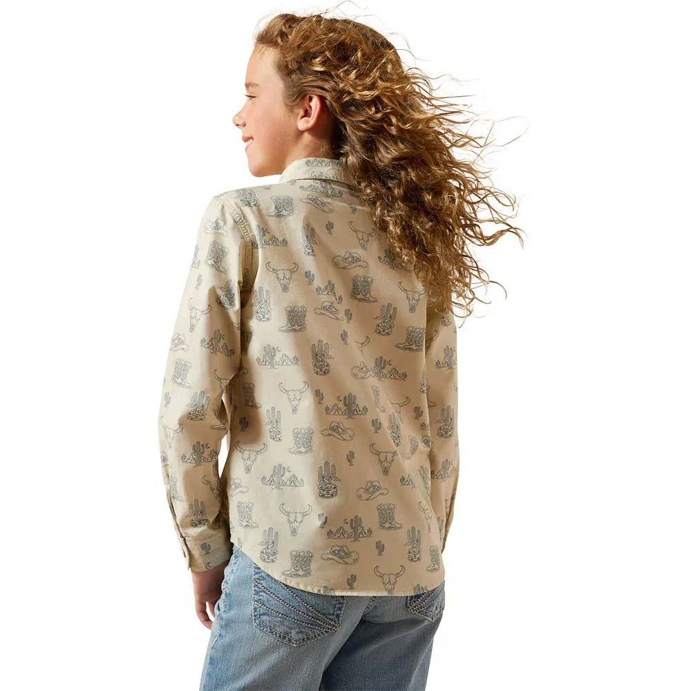 Ariat Girl's Deserted Print Mila Snap Shirt - Image 2