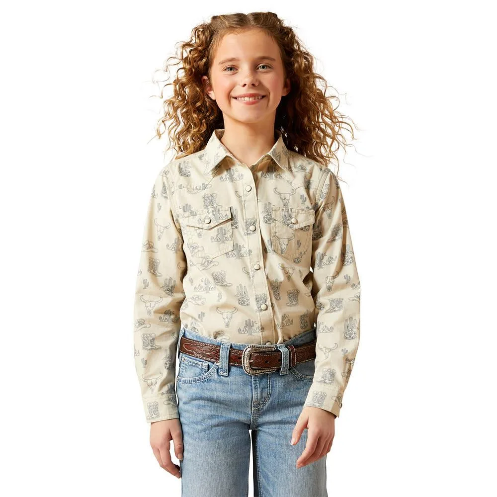 Ariat Girl's Deserted Print Mila Snap Shirt