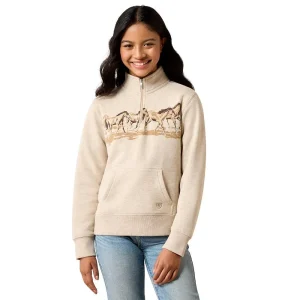 Ariat Girl's Oatmeal Running Wild Sweatshirt