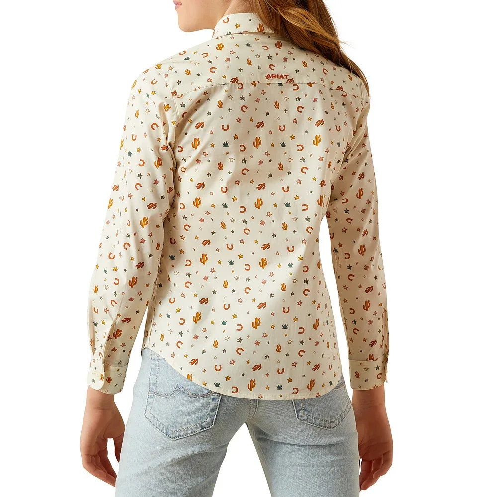 Ariat Girl's Sienna Print Team Kirby Shirt - Image 2