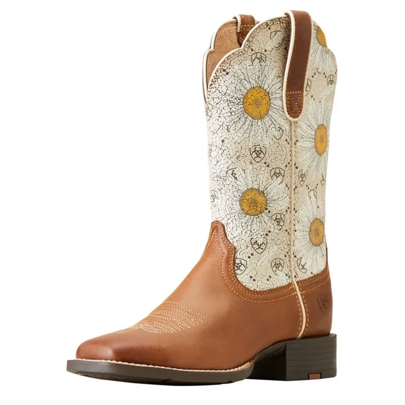 Ariat Ladies Round Up Sq Toe Boots - Image 2