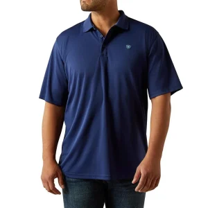 Ariat Mens Blue Depths Tek Polo